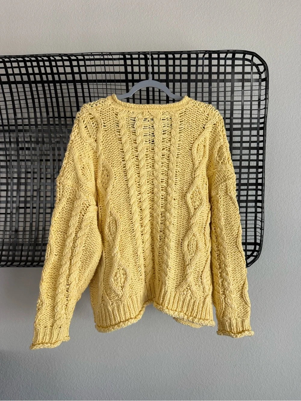 Free people opal knit cardigan lemon drop
